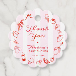 Ciao Baby Italiaans Hand getrokken Baby shower Dan Bedankjes Labels