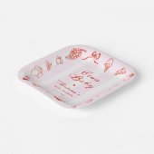 Ciao Baby Italiaans Hand getrokken citroen Baby sh Papieren Bordje (Gebogen)