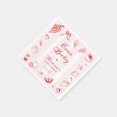 Ciao Baby Italiaans Hand getrokken citroen Baby sh Servet (Hoek)