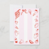 Ciao Baby Italiaans handgetekende Baby shower Bedankkaart (Achterkant)