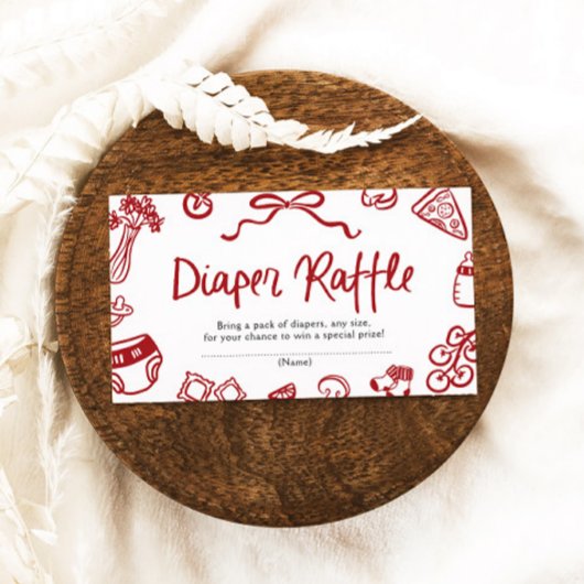 Ciao Baby Italiaans Pizzeria Baby shower Luier Raf Informatiekaartje