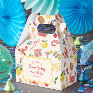 Ciao Baby Italiaans thema baby shower Med Bedankdoosjes