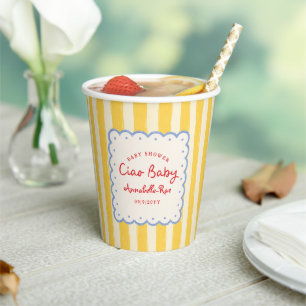 Ciao Baby Italiaans Thema Baby Shower Med Papieren Bekers