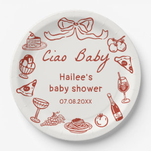 Ciao Baby Italiaans Thema Baby Shower Papieren Bor Bordje