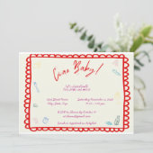 Ciao Baby Italiaans thema doucheuitnodiging Kaart (Staand voorkant)