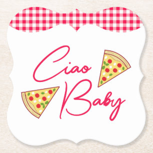 Ciao Baby Italiaanse Baby Shower Kartonnen Onderzetters