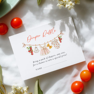 Ciao Baby Italiaanse Baby Shower Luier Raffle Informatiekaartje