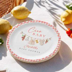 Ciao Baby Italiaanse Baby Shower Papieren Bordje