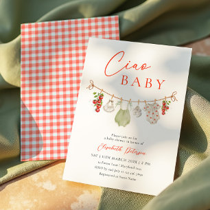 Ciao Baby Italiaanse Baby Shower Uitnodiging