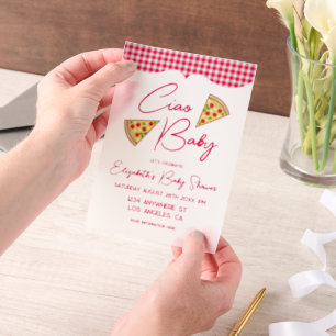 Ciao Baby Italiaanse Baby Shower Vellum Uitnodigingen