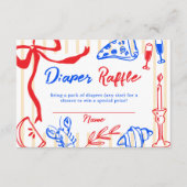 Ciao Baby Italiaanse Bambino Hand getrokken Luier  Informatiekaartje (Voorkant)