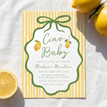 Ciao Baby Italiaanse Citroen Baby Shower