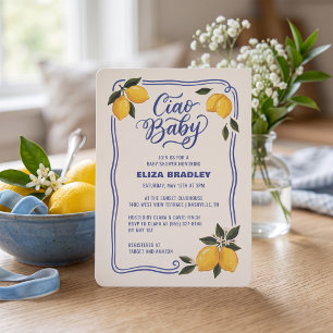 Ciao Baby Italiaanse Citroen Baby Shower Kaart