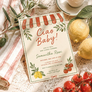 Ciao Baby Italiaanse Markt Baby Shower  Kaart