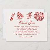 Ciao Baby Italiaanse Pizza Baby Shower Bedankkaart (Voorkant)