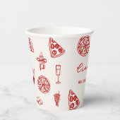 Ciao Baby Italiaanse Pizza Baby Shower Papieren Bekers (Voorkant)