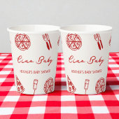 Ciao Baby Italiaanse Pizza Baby Shower Papieren Bekers