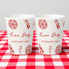 Ciao Baby Italiaanse Pizza Baby Shower Papieren Bekers