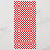 Ciao Baby! Italiaanse Rode Gingham Baby Shower Menu (Achterkant)