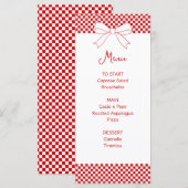 Ciao Baby! Italiaanse Rode Gingham Baby Shower Menu (Voorkant / Achterkant)