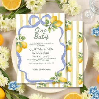 Ciao baby Italiaanse zomer citrus citroenen baby s Kaart