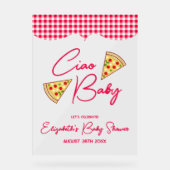 Ciao Baby Italian Baby Shower Acryl Bord (Voorkant)