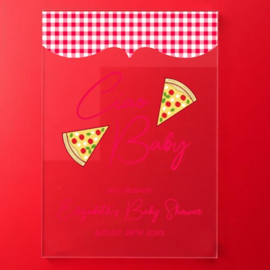 Ciao Baby Italian Baby Shower Acryl Bord