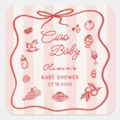 Ciao Baby Italian Lemon Baby Shower Sticker (Voorkant)