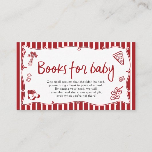 Ciao Baby Italian Pizza Baby Shower Books For Baby Informatiekaartje (Voorkant)