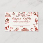 Ciao Baby Italian Pizza Baby Shower Diaper Raffle Informatiekaartje (Voorkant)