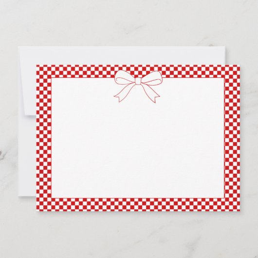 Ciao Baby! Italian Red Bow Baby Shower Blank Notitiekaartje (Voorkant)