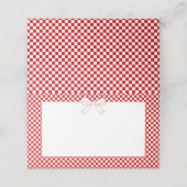 Ciao Baby! Italian Red Gingham White Bow Blank Plaatskaartje (Buitenkant ongevouwen)