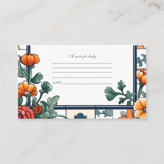 Ciao Baby Italië Geïnspireerd Baby shower Note voo Informatiekaartje (Voorkant)