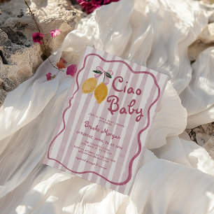 Ciao Baby Lemon Bows Girls Baby shower Kaart
