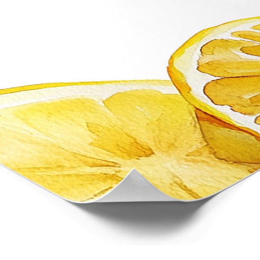 Ciao Baby Lemon Citrus Baby shower Welkomstbord Poster (Hoek)