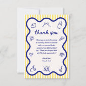 Ciao Baby Lemon Italiaans Hand getrokken Baby show Bedankkaart (Voorkant)