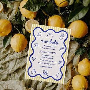 Ciao Baby Lemon Italiaans Hand getrokken Baby show Kaart