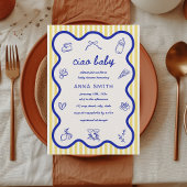 Ciao Baby Lemon Italiaans Hand getrokken Baby show Kaart