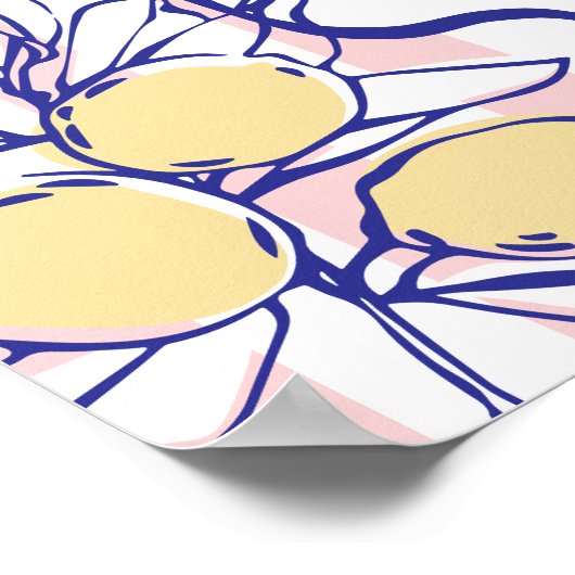 CIAO BABY Lemon Mediterraan Amalfi Baby shower Poster (Hoek)