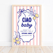 CIAO BABY Lemon Mediterraan Amalfi Baby shower Poster
