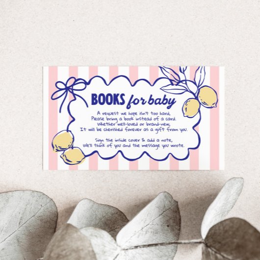 CIAO BABY Lemon Mediterrane Boeken voor Baby Informatiekaartje