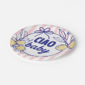 CIAO BABY Lemon Mediterranean Amalfi Papieren Bordje (Gekanteld)