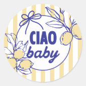 CIAO BABY Lemon Mediterranean Amalfi Ronde Sticker (Voorkant)