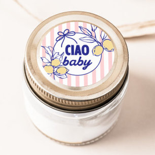 CIAO BABY Lemon Mediterranean Amalfi Ronde Sticker