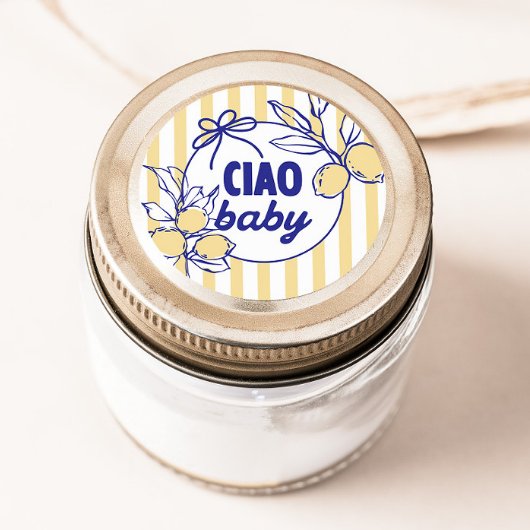 CIAO BABY Lemon Mediterranean Amalfi Ronde Sticker