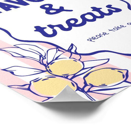 CIAO BABY Lemon Mediterranean Favors & Treats Sign Poster (Hoek)