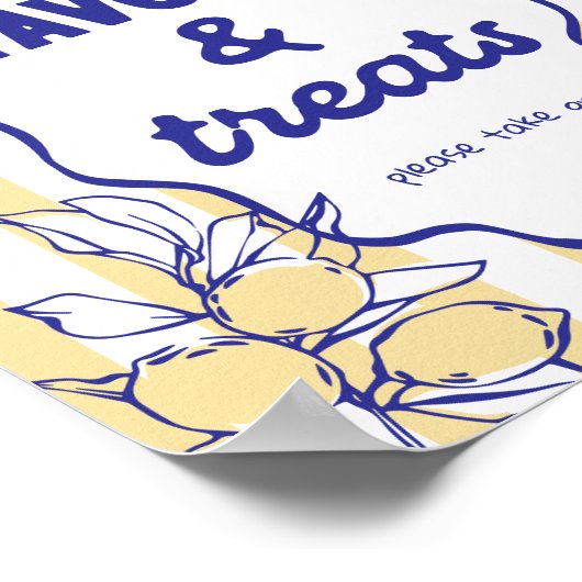 CIAO BABY Lemon Mediterranean Favors & Treats Sign Poster (Hoek)