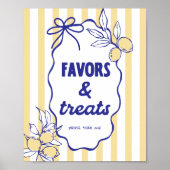 CIAO BABY Lemon Mediterranean Favors & Treats Sign Poster (Voorkant)