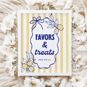 CIAO BABY Lemon Mediterranean Favors & Treats Sign Poster