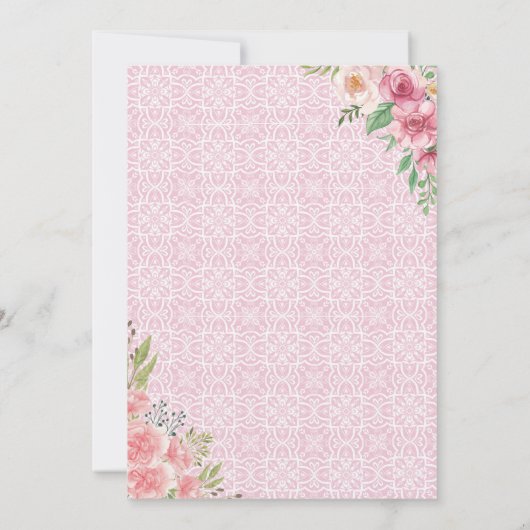 Ciao Baby Lemon Meisje Roze Italiaans Baby shower Kaart (Achterkant)